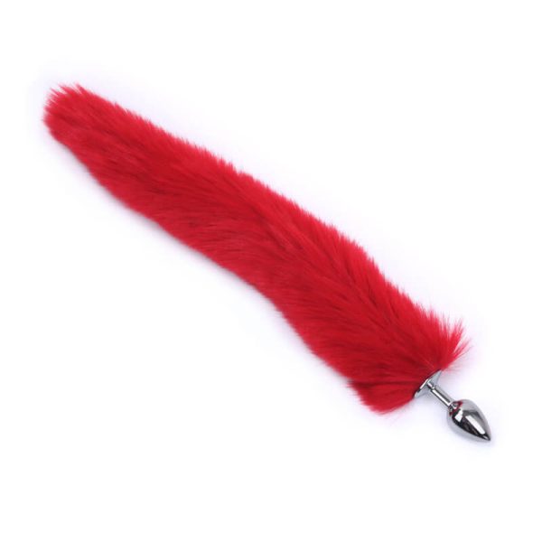 a red fox tail anal plug