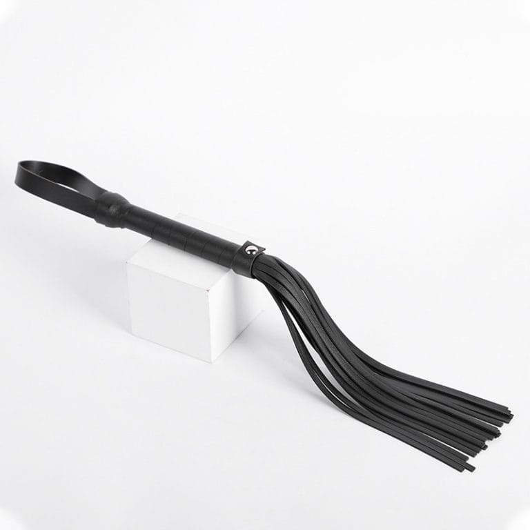a black bdsm whip