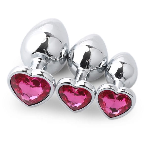 3 rose heart anal plug​ sets