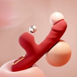 a darkred mini rabbit vibrator