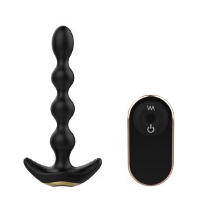 Black vibrating butt plug​ with remote
