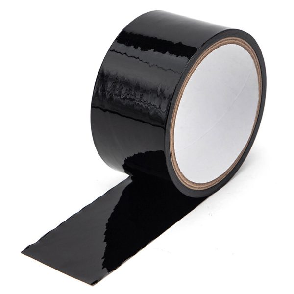 a black bondage tape