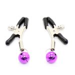 double nipple clamps with purple bell