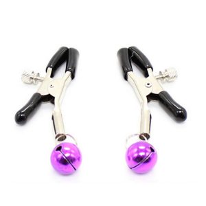 double nipple clamps with purple bell