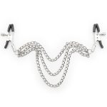 double nipple clamps with triple chain