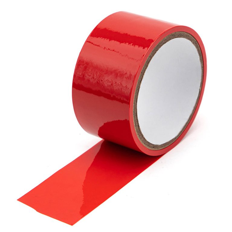 a red bondage tape