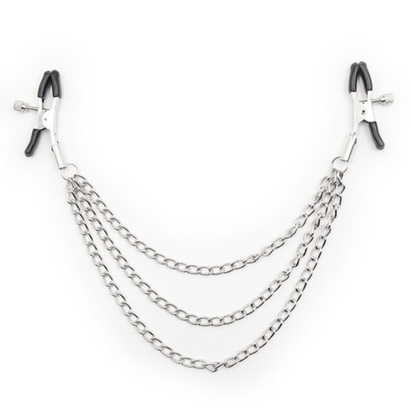 double nipple clamps with triple chain