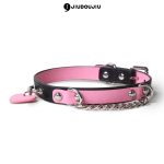 a black and pink collar
