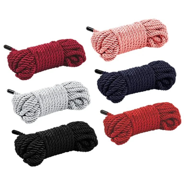 6 colors cotton bandage ropes in white background