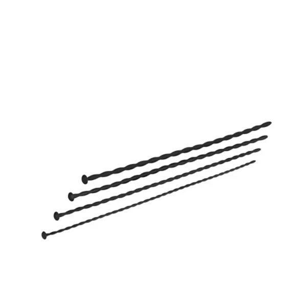 4 pieces black silicone urethral dilator