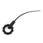 a black silicone urethral dilator