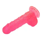 True Stem Pink Natural Dildo - 6 inch