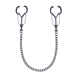 a black nipple and clit clamps