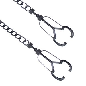 a black nipple and clit clamps