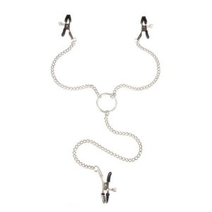 a black nipple and clitoral clamps